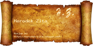 Herodek Zita névjegykártya